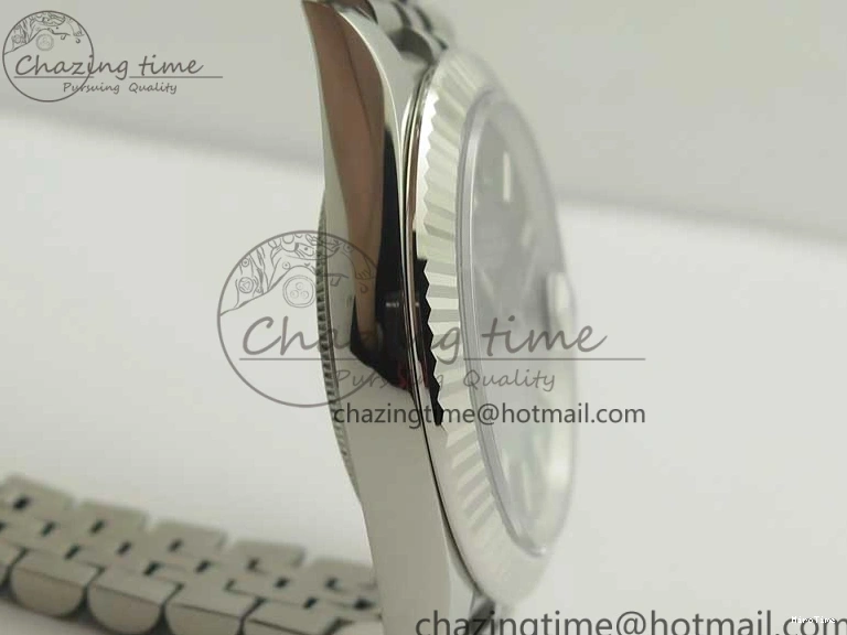 MiroTime 0114 DateJust 41 126334 SS REF 1:1 Best Edition Gray Dial Stick Markers on Jubilee Bracelet A3235 Clone V OdorResistant 3382